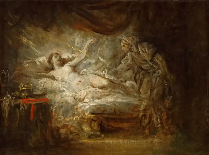 Framed Print : Jupiter and Aegina. Artist: Greuze, Jean-Baptiste (1725-1805) Framed Print : Jupiter and Aegina. Artist: Greuze, Jean-Baptiste (1725-1805)