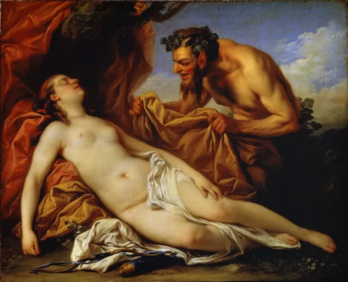 Framed Print : Jupiter and Antiope, c1753. Artist: Carle van Loo Framed Print : Jupiter and Antiope, c1753. Artist: Carle van Loo