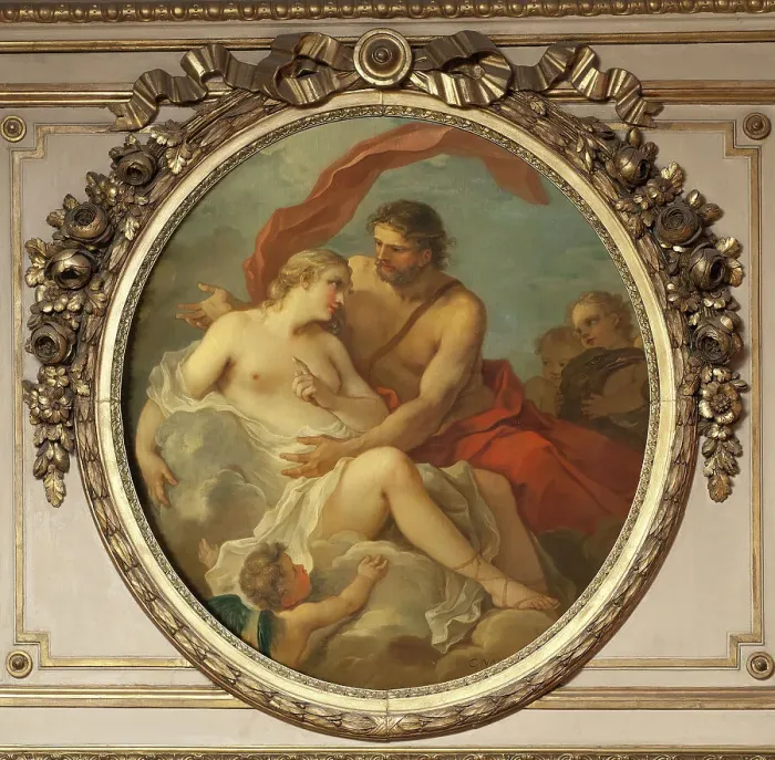 Framed Print : Jupiter and Callisto, 1745. Creator: Charles-Joseph Natoire Framed Print : Jupiter and Callisto, 1745. Creator: Charles-Joseph Natoire