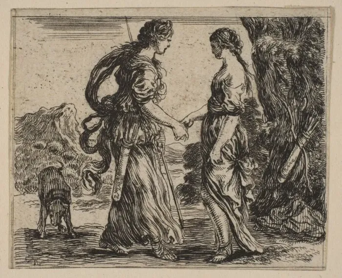 Framed Print : Jupiter and Callisto, from Game of Mythology (Jeu de la Mythologie), 1644 Framed Print : Jupiter and Callisto, from Game of Mythology (Jeu de la Mythologie), 1644