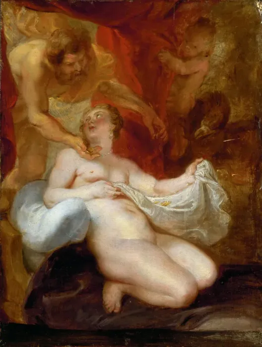 Framed Print : Jupiter and Danae, c. 1620. Creator: Rubens, Pieter Paul (1577-1640) Framed Print : Jupiter and Danae, c. 1620. Creator: Rubens, Pieter Paul (1577-1640)
