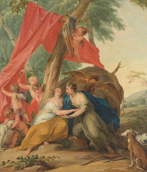 Jupiter, Disguised as Diana, Seducing the Nymph Callisto, 1727. Creator: Jacob de Wit