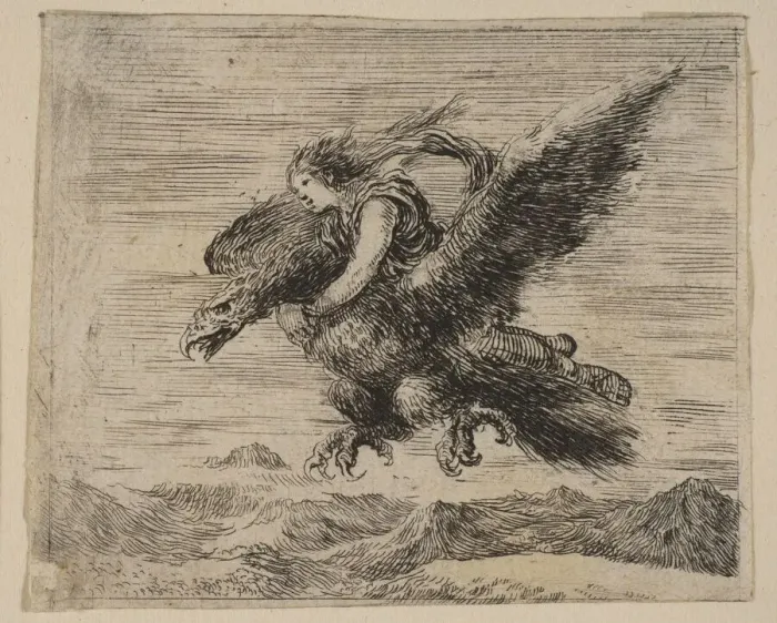 Framed Print : Jupiter and Ganymede, from Game of Mythology (Jeu de la Mythologie), 1644 Framed Print : Jupiter and Ganymede, from Game of Mythology (Jeu de la Mythologie), 1644