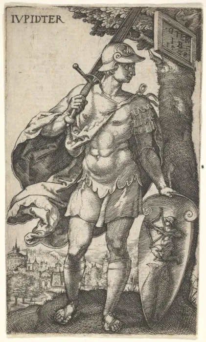 Framed Print : Jupiter from The Gods Who Preside Over the Planets, 1528. Creator: Master I. B Framed Print : Jupiter from The Gods Who Preside Over the Planets, 1528. Creator: Master I. B