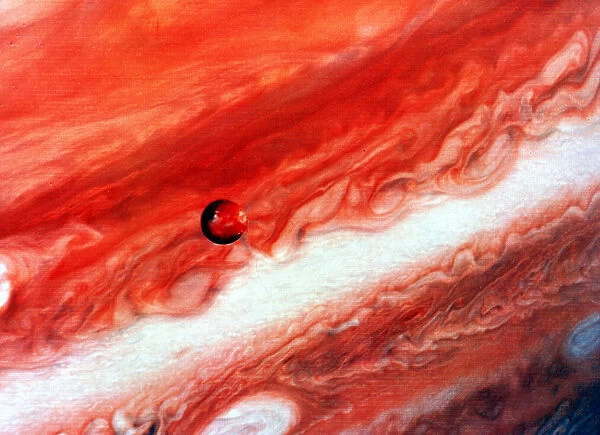 Detail of Jupiter and its inner satellite lo