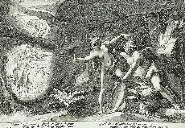 Jupiter and Io, published 1589. Creator: Hendrik Goltzius