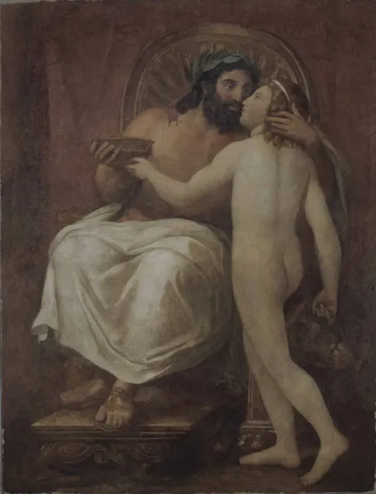 Framed Print : Jupiter Kissing Ganymede. Artist: Mengs, Anton Raphael (1728-1779) Framed Print : Jupiter Kissing Ganymede. Artist: Mengs, Anton Raphael (1728-1779)