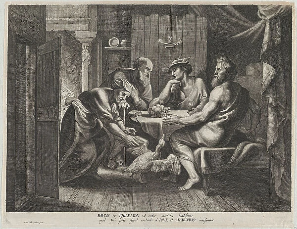 Jupiter and Mercury with Philemon and Baucis, ca. 1627-70. Creator: Anon