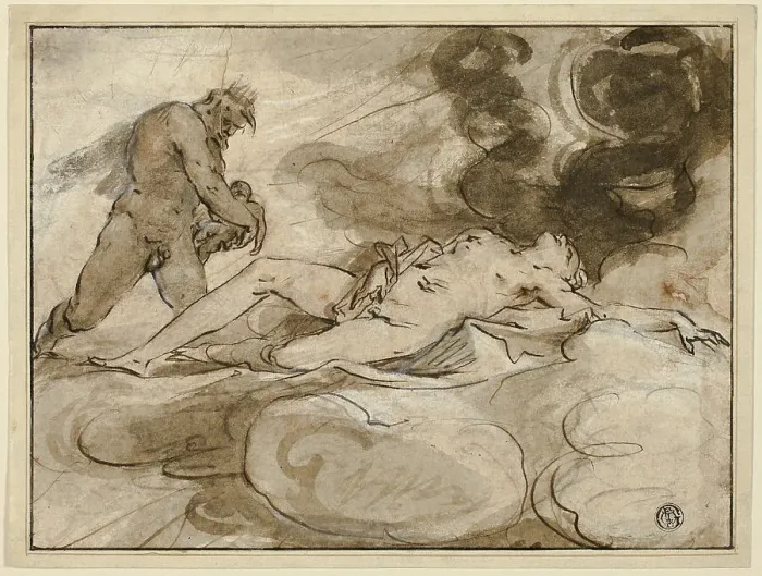 Framed Print : Jupiter and Semele, n.d. Creator: Jan Muller Framed Print : Jupiter and Semele, n.d. Creator: Jan Muller