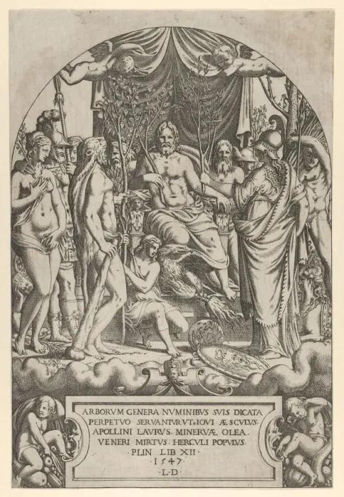 Framed Print : Jupiter on his Throne, 1547. Creator: Leon Davent