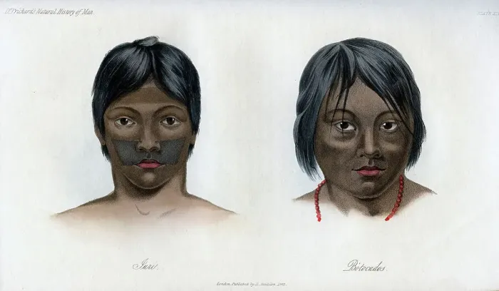 Framed Print : Juri and Botocudos, of the Brasilio-Guarani nation, 1848 Framed Print : Juri and Botocudos, of the Brasilio-Guarani nation, 1848
