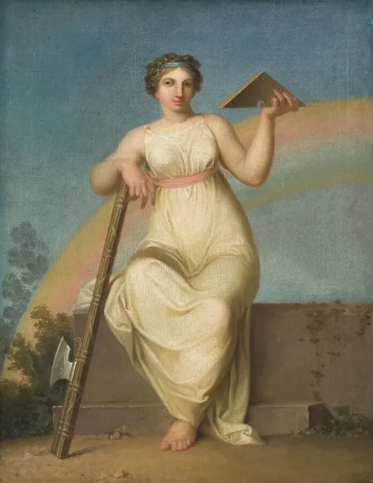 Framed Print : Jurisprudence. Allegorical Figure, 1800. Creator: Nicolai Abraham Abildgaard Framed Print : Jurisprudence. Allegorical Figure, 1800. Creator: Nicolai Abraham Abildgaard