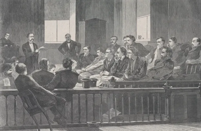 Framed Print : Jurors Listening to Counsel, Supreme Court, New York City Hall, New York (Har Framed Print : Jurors Listening to Counsel, Supreme Court, New York City Hall, New York (Har