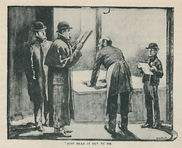 Framed Print : Just Read It Out To Me, 1892. Artist: Sidney E Paget Framed Print : Just Read It Out To Me, 1892. Artist: Sidney E Paget