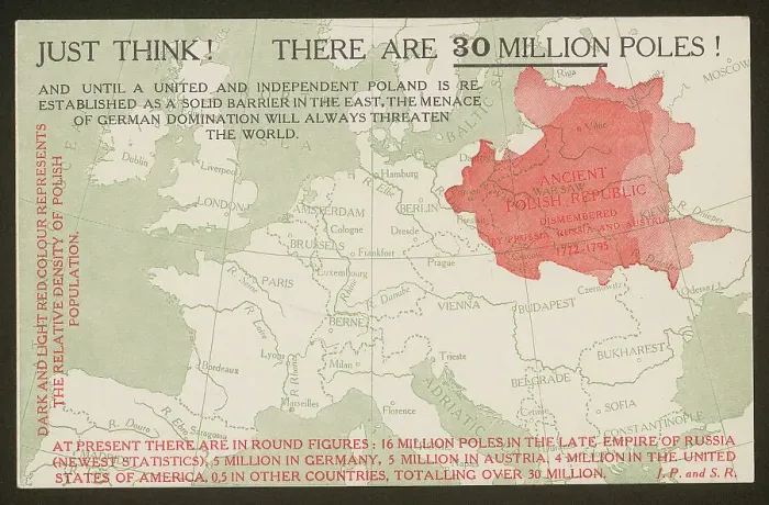 Framed Print : Just think! There are 30 million Poles!, c. 1918. Creator: Anonymous Framed Print : Just think! There are 30 million Poles!, c. 1918. Creator: Anonymous