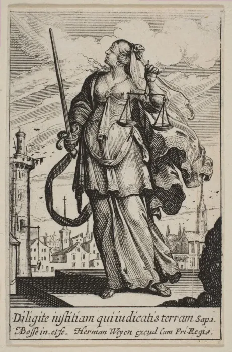 Framed Print : Justice, 1636. Creator: Abraham Bosse Framed Print : Justice, 1636. Creator: Abraham Bosse