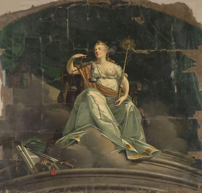 Framed Print : Justice, 1802. Creator: Pieter Gaal Framed Print : Justice, 1802. Creator: Pieter Gaal