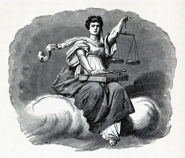 Framed Print : Justice, 1882. Artist: Anonymous Framed Print : Justice, 1882. Artist: Anonymous