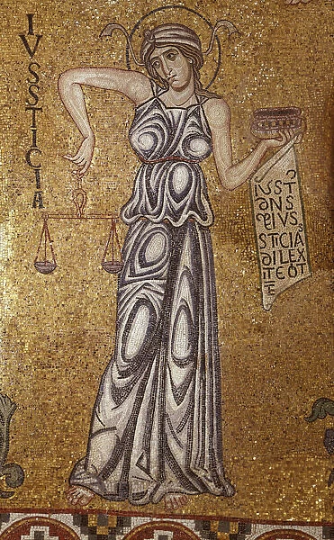 Justice (Detail of Interior Mosaics in the St. Marks Basilica), 12th century. Artist: Byzantine Master