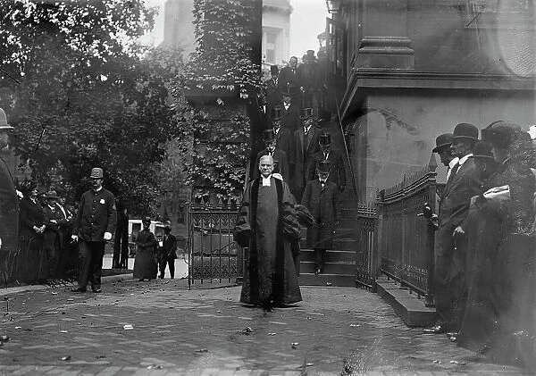 Justice Harlan, Funeral - Radcliffe, Dr. Wallace, Pastor, New York Avenue Presbyterian Church, 1911. Creator: Harris & Ewing. Justice Harlan, Funeral - Radcliffe, Dr. Wallace, Pastor, New York Avenue Presbyterian Church, 1911