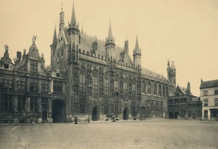Framed Print : Justice Palace, Town Hall and Chapel of the Holy Blood, c1910
