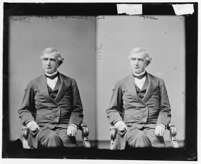 Framed Print : Justin Smith Morrill of Vermont, between 1865 and 1880. Creator: Unknown Framed Print : Justin Smith Morrill of Vermont, between 1865 and 1880. Creator: Unknown