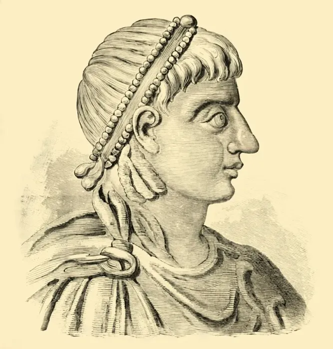 Framed Print : Justinian, (c6th century), 1890. Creator: Unknown Framed Print : Justinian, (c6th century), 1890. Creator: Unknown