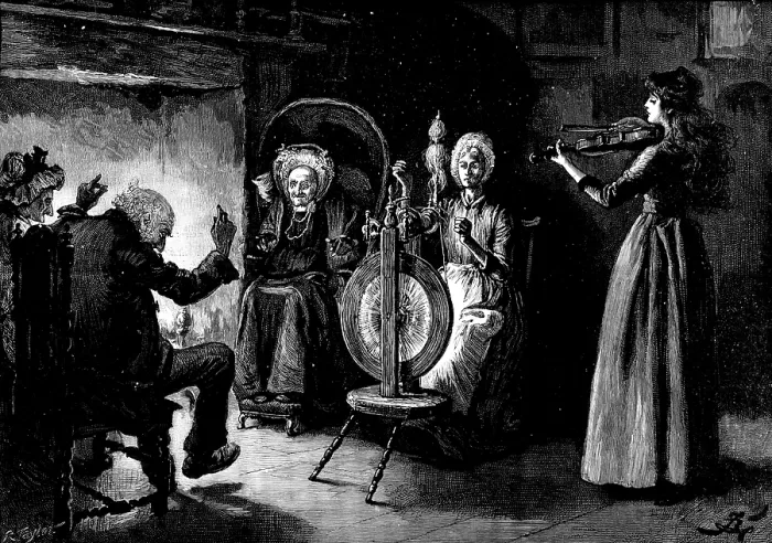 Framed Print : Justinian yielded himself wholly to the influence of the tune...beating time with one foot, 1890. Creator: R. Taylor Framed Print : Justinian yielded himself wholly to the influence of the tune...beating time with one foot, 1890. Creator: R. Taylor
