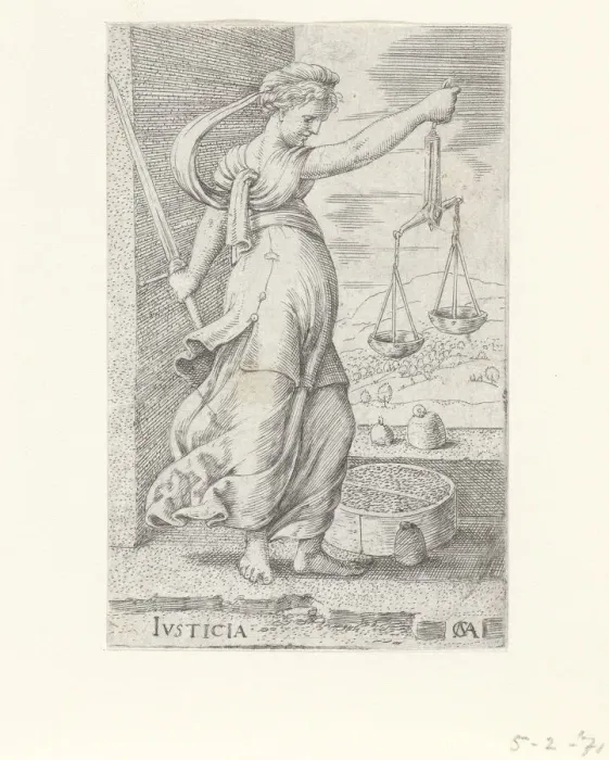 Framed Print : Justitia (Justice). Artist: Massys, Cornelis (1510-1556) Framed Print : Justitia (Justice). Artist: Massys, Cornelis (1510-1556)