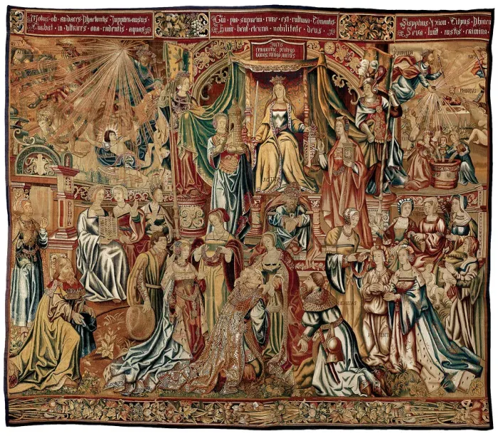Framed Print : Justitia (Justice) from Los Honores, Flanders, 1525 / 32. Creators: Unknown Framed Print : Justitia (Justice) from Los Honores, Flanders, 1525 / 32. Creators: Unknown
