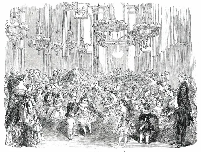 Framed Print : Juvenile Ball at the Mansion-House, on New Year's Eve, 1850. Creator: Unknown Framed Print : Juvenile Ball at the Mansion-House, on New Year's Eve, 1850. Creator: Unknown