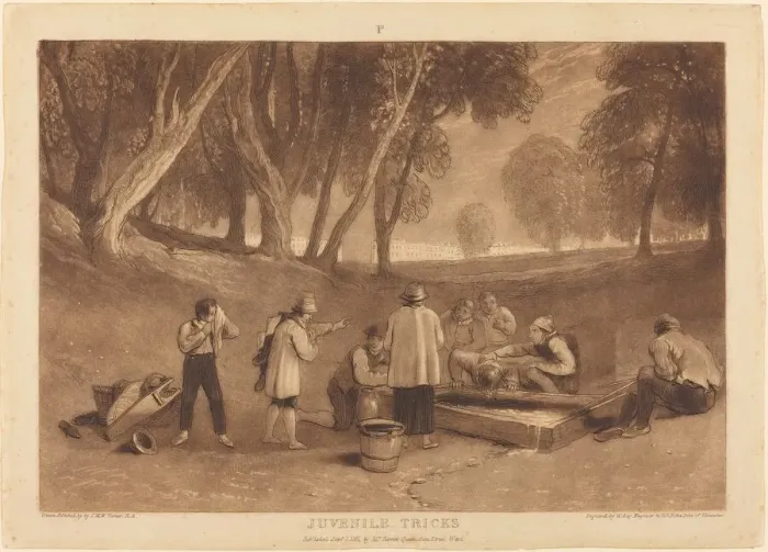 Framed Print : Juvenile Tricks, published 1811. Creator: JMW Turner Framed Print : Juvenile Tricks, published 1811. Creator: JMW Turner
