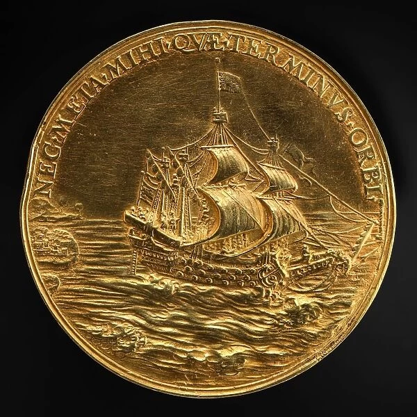 The Juxon Medal: The Dominion of the Seas [reverse], 1639. Creator: Nicolas Briot