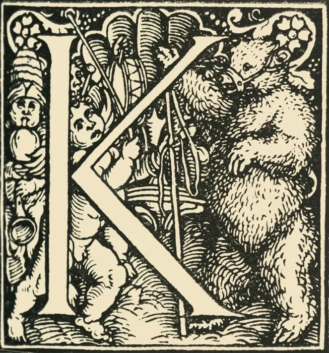 Framed Print : K - An Alphabet by Hans Weiditz, c1520-1521, (1908). Creator: Hans Weiditz Framed Print : K - An Alphabet by Hans Weiditz, c1520-1521, (1908). Creator: Hans Weiditz