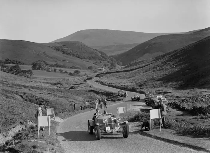 Framed Print : K Hutchisons winning Allard Special leading R Fieldings Jaguar SS at the Blackpool Rally, 1939 Framed Print : K Hutchisons winning Allard Special leading R Fieldings Jaguar SS at the Blackpool Rally, 1939