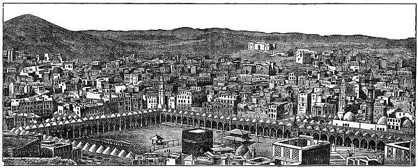The Kaaba, Masjid al-Haram mosque, Mecca, 1877