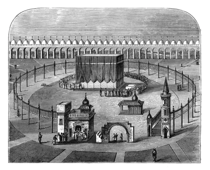 Framed Print : The Kaaba, Mecca, Saudi Arabia, c1890