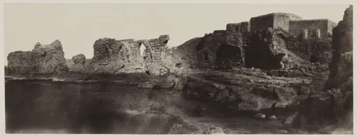 Framed Print : Kaalat el Athlit, Syria, View from the Seaside, 1859. Creator: Louis de Clercq (French, 1836-1901) Framed Print : Kaalat el Athlit, Syria, View from the Seaside, 1859. Creator: Louis de Clercq (French, 1836-1901)