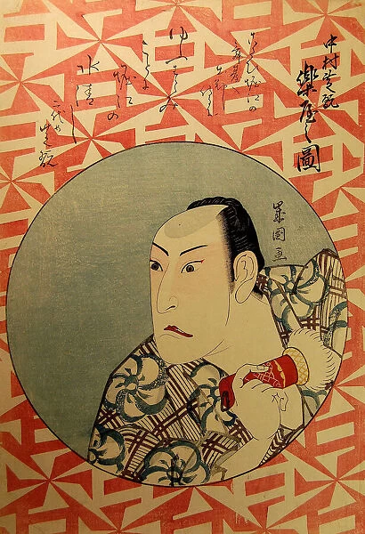 Kabuki Actor Nakamura Shikan Backstage (Nakamura Shikan rakuya no zu), 1826