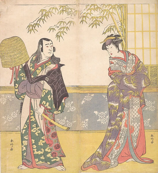 Kabuki Actors Sawamura Sojuro III and Sanogawa Ichimatsu III in 'A Courtesan’