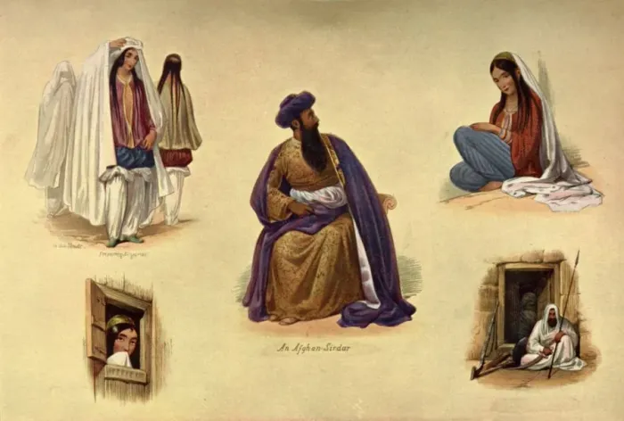 Framed Print : Kabul Types, 1840s, (1901). Creator: James Atkinson Framed Print : Kabul Types, 1840s, (1901). Creator: James Atkinson