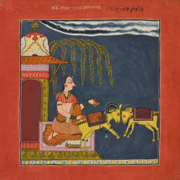 Framed Print : Kaccheli Ragini, from a Ragamala, ca. 1710. Creator: Unknown Framed Print : Kaccheli Ragini, from a Ragamala, ca. 1710. Creator: Unknown
