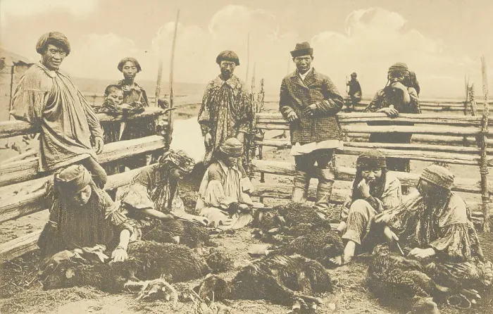 Framed Print : Kachin people. Shearing, 1904-1917. Creator: Unknown Framed Print : Kachin people. Shearing, 1904-1917. Creator: Unknown