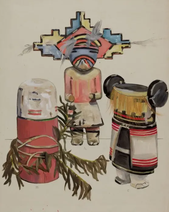 Framed Print : Kachina Doll, 1935 / 1942. Creator: Jane Iverson Framed Print : Kachina Doll, 1935 / 1942. Creator: Jane Iverson
