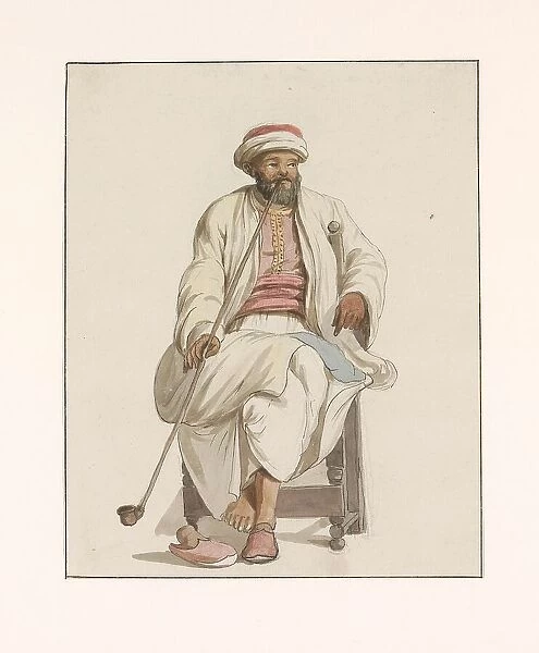 Kadi of the Islamic slaves in Malta, 1778. Creator: Louis Ducros