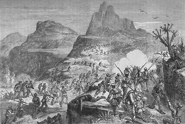 Kaffir War - Attacking a Native Position, c1880