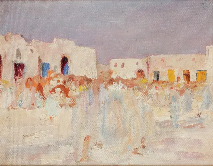 Framed Print : Kairouan (At a Bazaar), 1911. Creator: Jan Ciaglinski Framed Print : Kairouan (At a Bazaar), 1911. Creator: Jan Ciaglinski