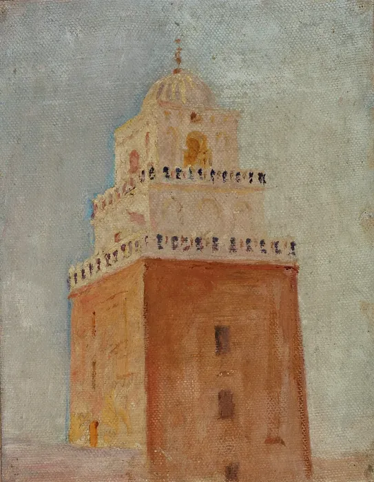 Framed Print : Kairouan (The Minaret of the Mosque of the Barber), 1911. Creator: Jan Ciaglinski Framed Print : Kairouan (The Minaret of the Mosque of the Barber), 1911. Creator: Jan Ciaglinski