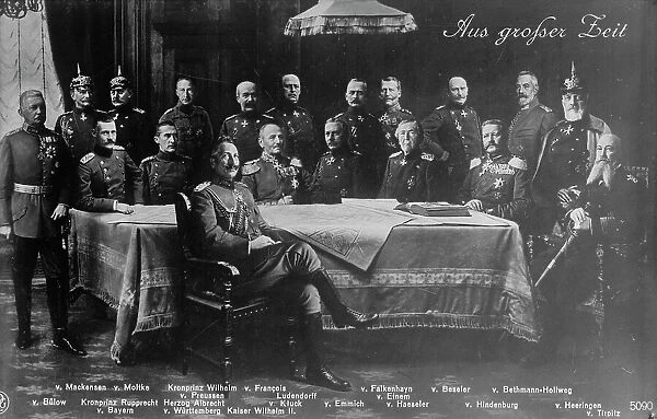 Kaiser and his Generals, between c1910 and c1915. Creator: Bain News Service