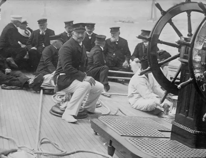 Framed Print : Kaiser on ship Meteor, 1913. Creators: Bain News Service, George Graham Bain Framed Print : Kaiser on ship Meteor, 1913. Creators: Bain News Service, George Graham Bain